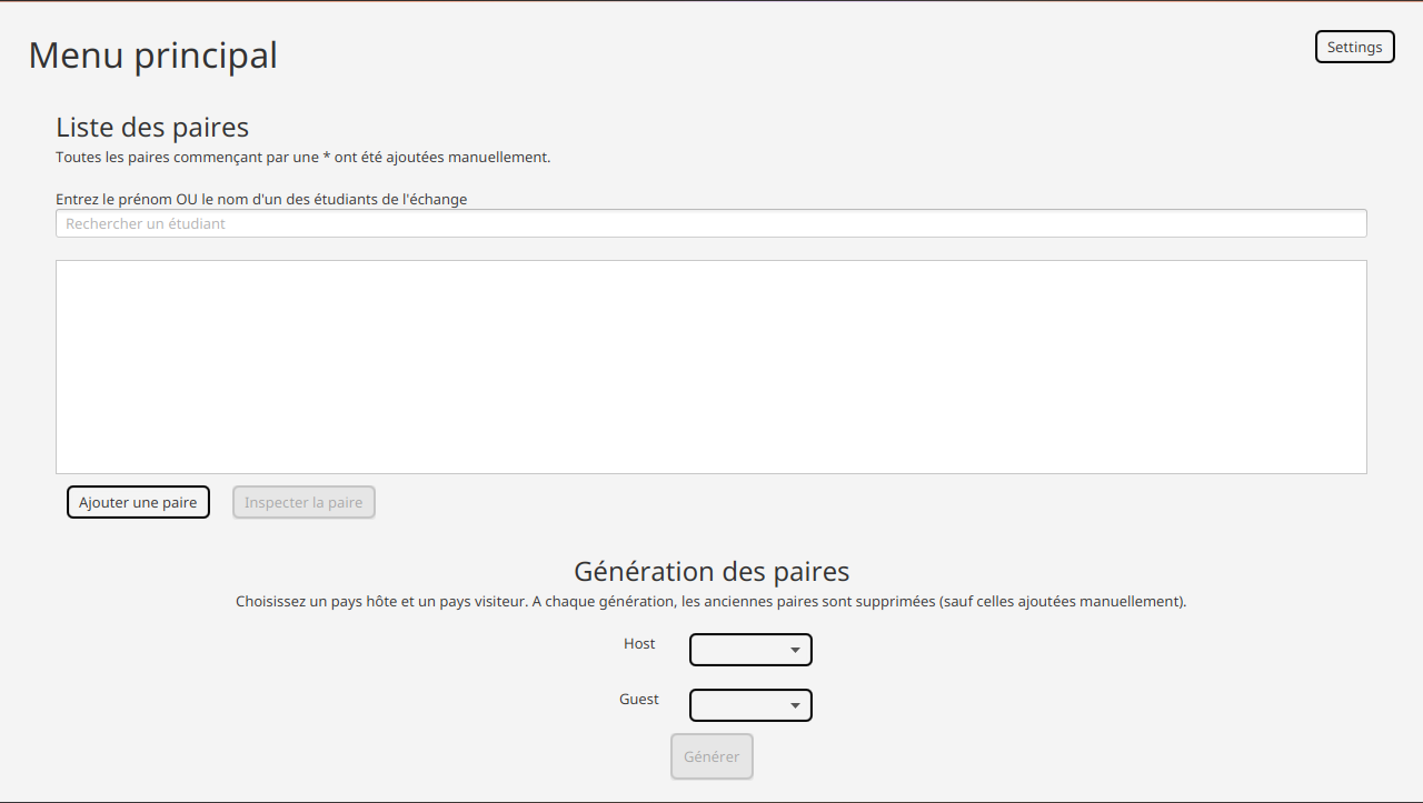 Capture d'écran du programme final